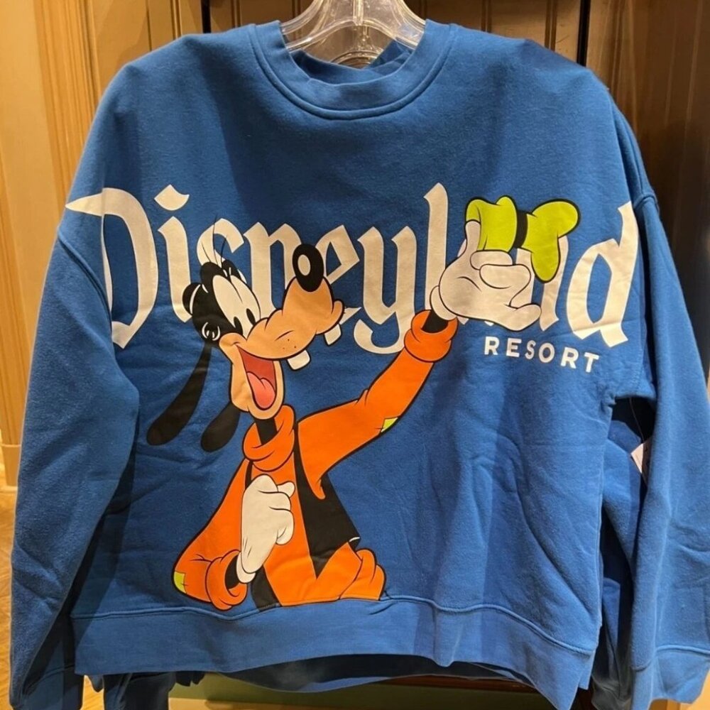 Disneyland Resort DLR Goofy Spirit Jersey Pullover Women's XL Bright Blue Royal